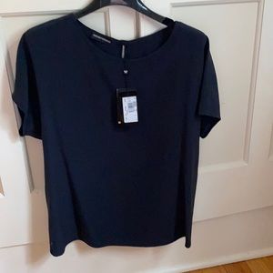 Emporio Armani 100% mulberry silk black top